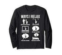 Ways I Relax Saxophone Musicien Jazz Amusant Manche Longue