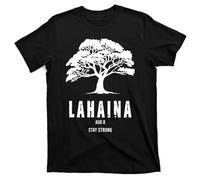 WAYSDA Maui Hawaii Strong Maui Wildfire Lahaina Survivor T-Shirt Black L