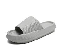 Waysoland Pantoufles Claquettes Femmes Hommes Summer Chaussons,Massage de Douche Salle de Bain non Glissée Séchage Rapide Orteil Ouvert Super Doux Confortable Pantoufles(Gris,36/37 EU)