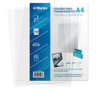 Waytex 100 couvertures pour relieuse - translucide