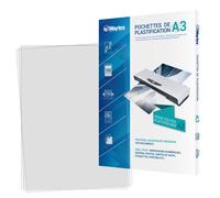 Waytex 100 pochettes de plastification A3 -75 microns