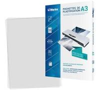 Waytex Pochettes de plastification 78276 A3 Épaisses 75 microns Pack de 100