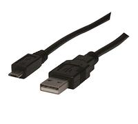 Waytex 11212 Cordon Micro USB 2.0 Mâle/Mâle 1,80 m Noir