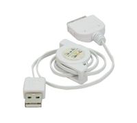 Waytex 11216 Cordon rétractable USB à connecteur pour iPhone Blanc