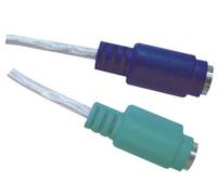 Waytex 11400 Adaptateur USB pour Clavier/Souris 2 x PS/2