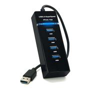 WAYTEX 12394 Hub 4 Ports USB 3.0 Transfert de données 5Go/s Extension Port USB pour Connexion périphériques