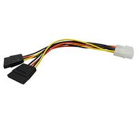 Waytex 19102 Câble d'alimentation Molex 4 pins/SATA 0,16 m Noir