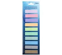Waytex Marque-pages plastifiés repositionnables 200 – 10x20 feuillets pastels transparents 4,5x1,2 cm
