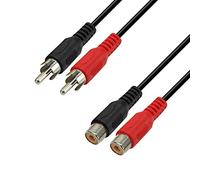 Waytex 21815 Ralonge RCA audio 2 RCA mâles vers 2 RCA femelles longueur 1,50m