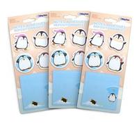 Waytex - 3 Sets de 100 notes repositionnables Pingouins marque-page mémo cadeau enfant Multicolore G