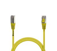 Waytex 32051 Câble Ethernet Réseau RJ45 Cat 5e FTP 100MHz Blindé couleur - Compatible PC, Routeur, Modem, Switch Consoles de jeux, TV, amplificateur réseau - 0,50m, Jaune