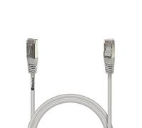 Waytex 32060 Câble Ethernet Réseau RJ45 Cat 5e FTP 100MHz Blindé - Compatible PC, Routeur, Modem, Switch Consoles de jeux, TV, amplificateur réseau - 1m, Gris