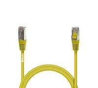Waytex 32061 Câble Ethernet Réseau RJ45 Cat 5e FTP 100MHz Blindé couleur - Compatible PC, Routeur, Modem, Switch Consoles de jeux, TV, amplificateur réseau - 1m, Jaune