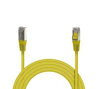 Waytex 32081 Câble Ethernet Réseau RJ45 Cat 5e FTP 100MHz Blindé couleur - Compatible PC, Routeur, Modem, Switch Consoles de jeux, TV, amplificateur réseau - 3m, Jaune