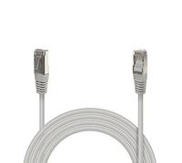 Waytex 32100 Câble Ethernet Réseau RJ45 Cat 5e FTP 100MHz Blindé - Compatible PC, Routeur, Modem, Switch Consoles de jeux, TV , amplificateur réseau - 10m, Gris