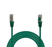 Waytex 32102 Câble Ethernet Réseau RJ45 Cat 5e FTP 100MHz Blindé couleur - Compatible PC, Routeur, Modem, Switch Consoles de jeux, TV, amplificateur réseau - 10m, Vert