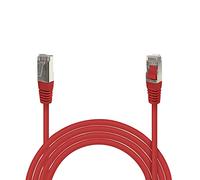 Waytex 32103 Câble Ethernet Réseau RJ45 Cat 5e FTP 100MHz Blindé couleur - Compatible PC, Routeur, Modem, Switch Consoles de jeux, TV, amplificateur réseau - 10m, Rouge