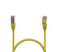 Waytex 33492 Câble Ethernet Réseau RJ45 Cat 6 FTP 250MHz Blindé 100% cuivre - Compatible PC, Imprimante, Box, Routeur, Switch réseau, Consoles de Jeux, TV - 0,30m, Jaune