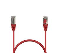 Waytex 33493 Câble Ethernet Réseau RJ45 Cat 6 FTP 250MHz Blindé 100% cuivre - Compatible PC, Imprimante, Box, Routeur, Switch réseau, Consoles de Jeux, TV - 0,30m, Rouge