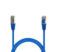 Waytex 33584 Câble Ethernet Réseau RJ45 Cat 6 FTP 250MHz Blindé 100% cuivre - Compatible PC, Imprimante, Box, Routeur, Switch réseau, Consoles de Jeux, TV - 1,5m, Bleu