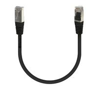 Waytex 33805 Câble Ethernet Réseau RJ45 Cat 6a S/FTP 500MHz Blindé 100% cuivre LSZH Sans Halogène - Compatible PC, Imprimante, Box, Routeur, Switch réseau, Consoles de jeux, TV - 0,5m, Noir