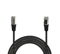 Waytex 33835 Câble Ethernet Réseau RJ45 Cat 6a S/FTP 500MHz Blindé 100% cuivre LSZH Sans Halogène - Compatible PC, Imprimante, Box, Routeur, Switch réseau, Consoles de jeux, TV - 2m, Noir