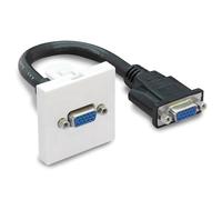 Waytex 37260 Plastron VGA 45x45 F/F femelle câble 20 cm Blanc