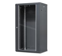 waytex 37406M Coffret mural 19'' 22U porte vitrée 600x450 noir livré monté