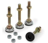 Waytex 37424 Jeu de 4 Pieds Réglables pour Baie et Armoire Réseaux, Fixation 1 Point Tige filetée diamètre 9,5mm. Pieds Diamètre 30mm, Hauteur 90mm