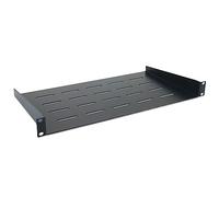 WAYTEX 37465 Etagère Coffret Baie Armoire 19 Pouces 1U Profondeur 250 mm Fixation Avant Montage Fixe - Noir