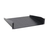 WAYTEX 37467 Etagère Coffret Baie Armoire 19 Pouces 2U Profondeur 400 mm Fixation Avant Montage Fixe - Noir