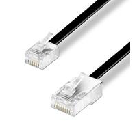 Waytex 39333 Câble RJ11 vers RJ45 mâle/mâle longueur 10m Câble téléphonique plat pour Modem Routeur Box ADSL Internet