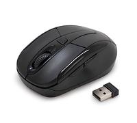 Waytex 65417 Souris sans Fil, 2,4 GHz avec Mini récepteur USB, Résolution du Capteur Jusqu’à 1600 DPI, Ambidextre, Compatible PC et Ordinateur Portable - Noire