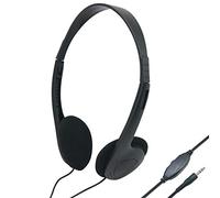 Waytex 69130 Casque Audio Noir Connexion Jack 3,5mm Volume Réglable