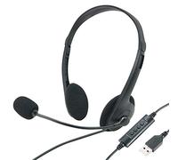 Waytex Casque audio 69140 – micro orientable, USB, volume réglable, fonction on/off – Noir