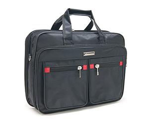 Waytex 71010 Sacoche Porte Document et Ordinateur 15.6" Imperméable Multipoches Noir