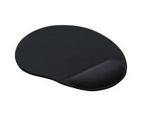 Waytex 73735 Tapis de Souris d’Ordinateur Ergonomique Noir avec Repose Poignet en Gel, Base Silicone antidérapante, Dessus Tissu Lisse Anti Usure Glisse Facile, Noir