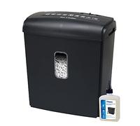 WAYTEX 77317C Destructeur de Documents Coupe Croisée 8 Feuilles Bac 15L avec Flacon d’Huile Lubrifiante 240ml