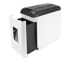 WAYTEX 77322 Destructeur de Documents Coupe Croisée 10 Feuilles CD et DVD Bac Tiroir 15L Rapide Performant et Silencieux Nouvelle Génération