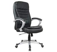 Waytex 78106 NEPTUNE Fauteuil de Direction confortable Simili cuir Noir