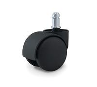 Waytex 78150 Roulette pour Fauteuil de bureau Universelles Diamètre 50 mm - Couleur Noir