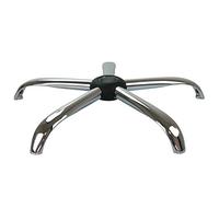 Waytex 78181 Pied de Chaise de Bureau 5 Branches diamètre 64 cm, pour roulettes ou Patins, en Acier Poli Chromé