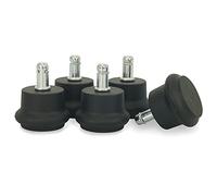 Waytex 78187 Pieds fixes pour Fauteuil de bureau Universels - Couleur Noir - Lot de 5
