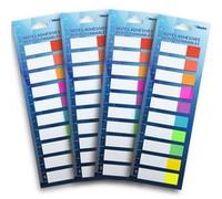 WAYTEX 800 Marque-pages papier adhésifs repositionnables 10 couleurs néon soit 4 packs de 10 mini blocs de 20 feuillets bicolores 45 x 12 mm