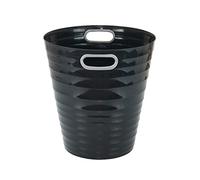 Waytex 931073 Poubelle de bureau noir - Corbeille à papier en plastique design moderne pour bureau, chambre, salle de bain - Contenance 12,5L - Couleur Noir