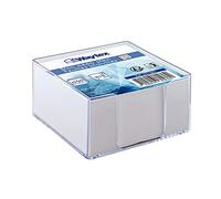WAYTEX 931081 Bloc mémo de 350 notes blanches 9 x 9 cm avec support plexi transparent