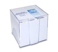 WAYTEX 931150 Bloc mémo de 700 notes blanches 9 x 9 cm avec support plastique transparent