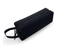 WAYTEX 931170 Trousse Scolaire 2 Compartiments Grande Capacité pour école et Bureau 27 x 7 x 10cm - Noir