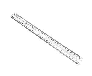 WAYTEX 931200 Règle 30 cm Transparente Règle plate double graduation cm pour bureau école et loisirs créatifs