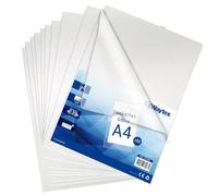 Waytex 931299 Pochette Coin Transparente A4 Lisses et épaisses 120 microns - Paquet de 50